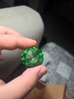 Зеленый хрустальный кристалл 3 см бриллиантовой огранки Изумруд #8, Денис К.