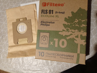 Мешки-пылесборники Filtero FLS 01 (S-bag) ECOLine XL, для Philips, Electrolux, бумажные, 10 штук + фильтр. #88, Наталья И.