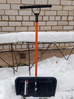 Лопата для уборки снега Cycle Standart, с металлическим черенком в ПВХ оплетке, 680 x 380 мм #6, Юрий