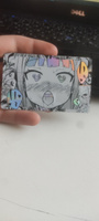 Голографическая наклейка на банковскую карту аниме с вырезом под чип Ахегао Хентай манга, 1шт #23, Артемий М.