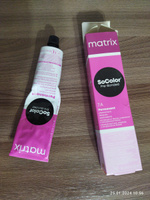 MATRIX Крем - краска SoColor для волос, перманентная (7A блондин пепельный - 7.1), 90 мл #220, Полежаев М.