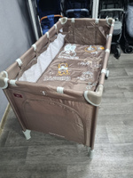 Манеж кровать детский CARRELLO BABY TILLY Rio+, 2 уровня, складной, 125х65 см, коричневый #34, Александра Б.