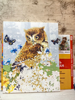 Картина по номерам на холсте 40х50 40 x 50 на подрамнике "Сова и бабочки" DVEKARTINKI #2, Елена М.