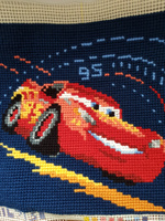 PN-0166441 Disney Lightning McQueen. Подушка. Набор для вышивки нитками. Vervaco #16, Науменкова Татьяна