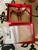 Украшение Брошь - подвеска Дракон большой с кристаллом в подарочной упаковке #1, Елена Ч.