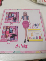 Кукла Anlily Модница брюнетка с одеждой, обувью и аксессуарами, кукла 29 см, 177934 #55, алла г.