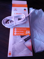 Vipfan Кабель для мобильных устройств USB 2.0 Type-A/Apple Lightning, 1 м, белый #6, Надежда П.