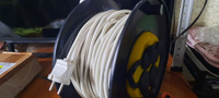 Катушка для удлинителя кабеля с 4-мя розетками без провода от 10 м до 70 метров диаметр 270 мм с заземлением на металлической треноге #3, Игорь Т.
