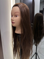 Учебная голова манекен для парикмахера, 100% протеин,темно-коричневый #6, Ермолович Анастасия Петровна