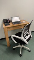 Кресло компьютерное офисное, черный/белый, обивка сетка/ткань, крестовина пластик, HELE #15, Ася З.