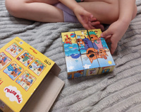 Кубики детские для малышей. "Три кота. Праздники". Степ Пазл. Настольная игра для ребёнка. Развивающие, логические игрушки для детей 3 лет. Подарок. #42, Алёна