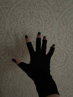 Компрессионные перчатки / Эластичные перчатки с половинными пальцами, черные S #7, Мария К.