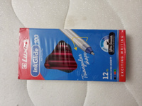 Ручки шариковые красные набор Luxor InkGlide 100 Icy, 12 шт. #7, Александр А.