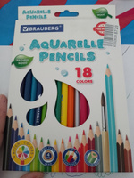 Карандаши цветные акварельные Brauberg Premium Aquarelle, 18 цветов, грифель 4 мм #30, Анна П.