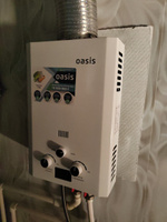 Газовая колонка Oasis OR-12W, Газовый проточный водонагреватель 12 кВт, 6 л в минуту Электронный розжиг Переключатель зима-лето Работа при пониженном давлении газа, Медный теплообменник, Цвет белый #26, Татьяна Г.