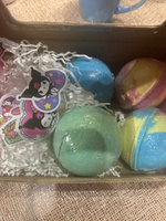 Бомбочки для ванны с игрушками, детский подарочный набор бурлящих шаров с морской солью и эффектом пены для ванны с сюрпризом внутри. Бомбочки с фигурками Куроми Kuromi #35, Светлана Б.