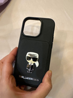 Чехол Karl Lagerfeld PU Crossbody cardslot на Apple iPhone 14 Pro / для Айфон 14 Про из экокожи с ремешком через плечо, с карманом для карт Karl Ikonik metal, черный #7, Дарья Т.