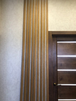 RENOME Рейка интерьерная МДФ декоративная, натуральный шпон Дуба; для стен, зонирования комнаты, детской, потолка, для перегородки или ниши; Цвет Дуб №5 17х40 мм #3, Лариса Т.