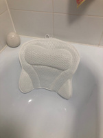 Релакс подушка для ванны 3D на присосках с подголовником для головы и шеи , 1 штука . цвет белый #2, Татьяна Ж.