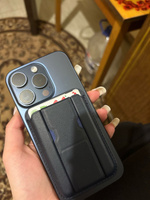 Картхолдер-магнитная подставка MagSafe для Apple iPhone синий/ Картхолдер на айфон / держатель для телефтона с картхолдером / Визитница магсейф #2, Валерия Т.