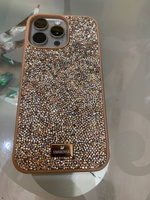 Чехол iPhone 15 Pro Max Swarovski / Чехол сваровски для айфона 15 Про Макс / Золотой #25, Дмитрий Л.