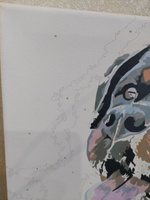 Картина по номерам "Ротвейлер", Холст на подрамнике, 40х50 см, Набор для творчества, Рисование, 40х50 см, Живопись "ТТ", с собакой #97, Виолета С.