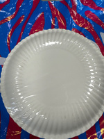 Одноразовые бумажные тарелки, белые, диаметр 210 мм, 100 шт. #3, Никита Т.