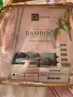 Плед 150х200 пушистый с узором Cleo Bamboo покрывало на кровать и диван флисовый #21, Алена 