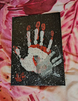 Подарочный набор отпечаток рук влюбленных на холсте #64, Валерия Я.