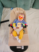 Шезлонг для новорожденных от 0 Luxmom, кресло кокон детский с игрушкой дуга, кресло качалка для детей #59, Мадина Б.