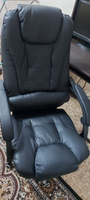 Кресло компьютерное с подножкой и массажем, офисный стул, кресло компьютерное, черный, экокожа #7, Елена Х.