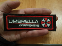 Нашивка на одежду на липучке, Стежкофф, "Umbrella corporation ", красный кант, 12,5х3,8 см, 1 штука #23, Игорь М.