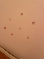 Интерьерные наклейки на стену STICKEREON Сердечки розовые 5 см, 72 шт. в детскую комнату для девочки #8, Виктория И.