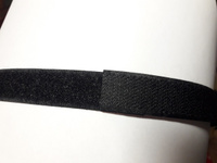 Лента контактная липучка пришивная 20мм НЕЙЛОН комплект черный х 1метр #24, Ксэн С.