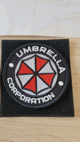 Нашивка (шеврон, патч) на липучке, Стежкофф, "Umbrella corporation ", черный кант, 8,5 см, 1 штука #13, Анатолий З.