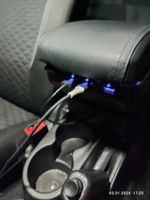 Подлокотник для Шевроле Нива / Chevrolet Niva (2009-2020) / Lada Niva Travel (2020-2022) органайзер, 7 USB для зарядки гаджетов, крепление в подстаканники #96, Андрей П.