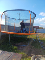Батут с защитной сеткой Jump Trampoline inside Orange 12ft, 366 см, для дачи, для детей, для взрослых #4, Олег С.