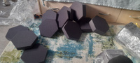 Акустический поролон Hexagon Black, 36 штук, темный графит #8, Никита К.