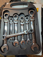 Набор комбинированных трещоточных ключей (8-19 мм) 72 зубца (7 предметов) для мотоцикла, автомобиля и дома GOODKING TK-1107 #2, Андрей З.