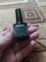 Xnail Professional Плотный гель лак для ногтей с блестками. Гель для дизайна с жидкой фольгой PLATINUM,10мл #6, Виктория К.