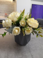 Искусственный букет цветов пионовидные розы. Цветочная композиция для декора из 3-х веток. #6, Елена Р.