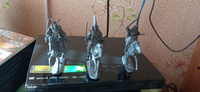 Набор солдатиков Японские конные Самураи ПОЛЕ БИТВЫ 65 мм 3 шт пластик цвет серебро #50, Алек М.