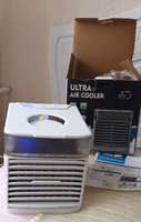 MILENI Персональный кондиционер Ultra 4 в 1, 500 мл, портативный охладитель, очиститель и увлажнитель воздуха, 3 режима охлаждения, 7 цветов подсветки, белый #5, Эвелина Э.