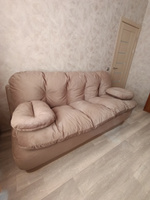 Раскладной диван кровать трансформер 195*93 см, спальное место 195*120 см, коричневый #8, Марина Г.