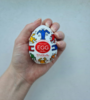 Мастурбатор TENGA & Keith Haring EGG Dance одноразовый рельефный стимулятор яйцо тенга с пробником лубриканта #4, А