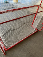 Ворота хоккейные с усиленной сеткой, разборные VITOKIN, размер: 183х122х50см #4, Надежда С.