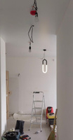 Светильник потолочный Hans&Helma светодиодный, черный, с регулировкой высоты для кухни, спальни, гостиной, ночник, овальный, дизайнерский, в стиле лофт #6, Екатерина Г.