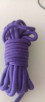 Веревка для связывания, БДСМ, шибари, хлопковая плетеная фиолетовая, игрушки товары для взрослых 18+ для женщин или для двоих, 6 мм, длина 5м #6, Р Ш.