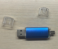 Флешка USB 2.0 + Micro USB 8 Гб синяя, 1шт. #4, Ксения Д.