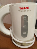 Tefal Электрический чайник Travel’City KO120B30, белый #45, Роман